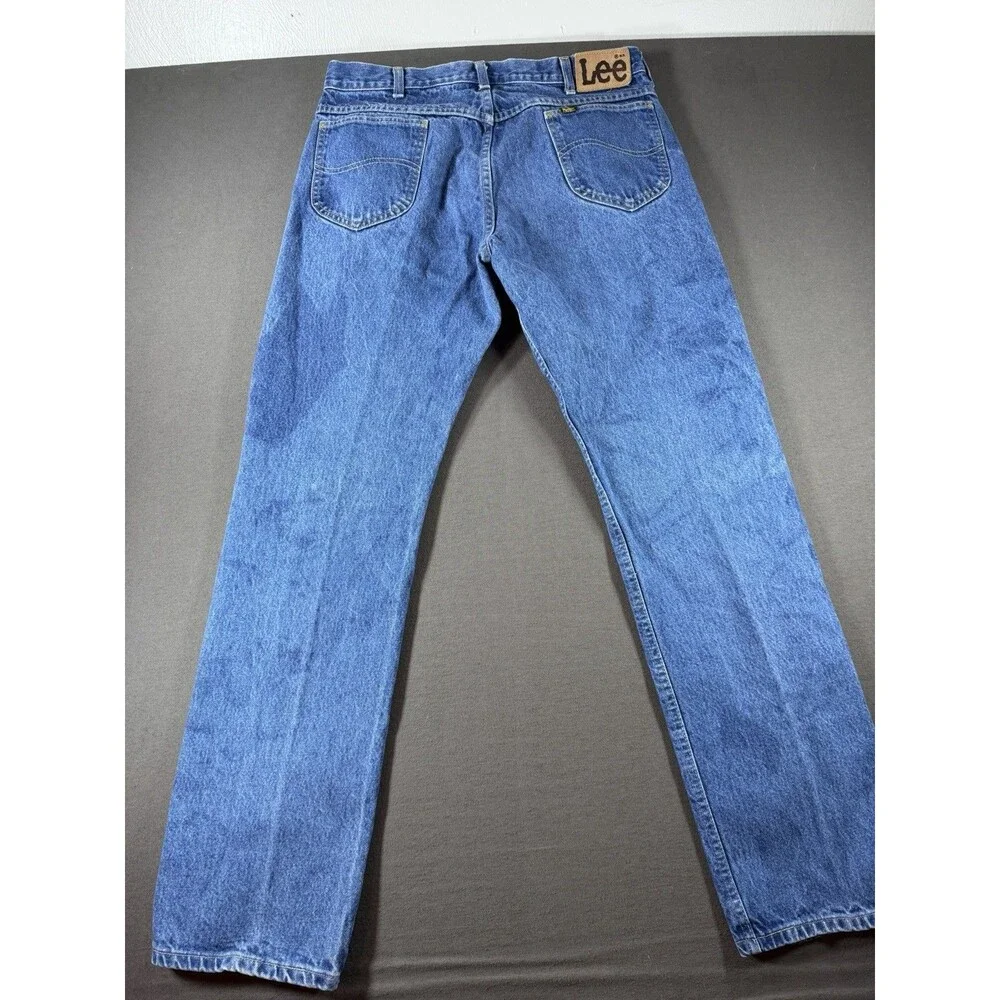 Vintage 80s Lee Riders Jeans Mens 38x34 (Fits 36w) Straight Denim USA MADE UNION